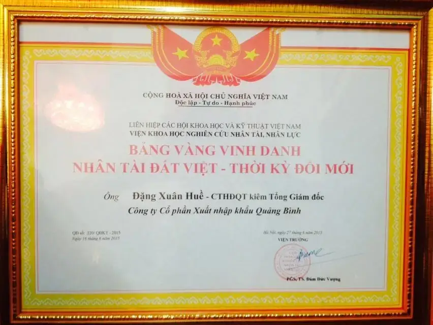 Bảng vàng Nhân tài đất Việt thời kỳ đổi mới